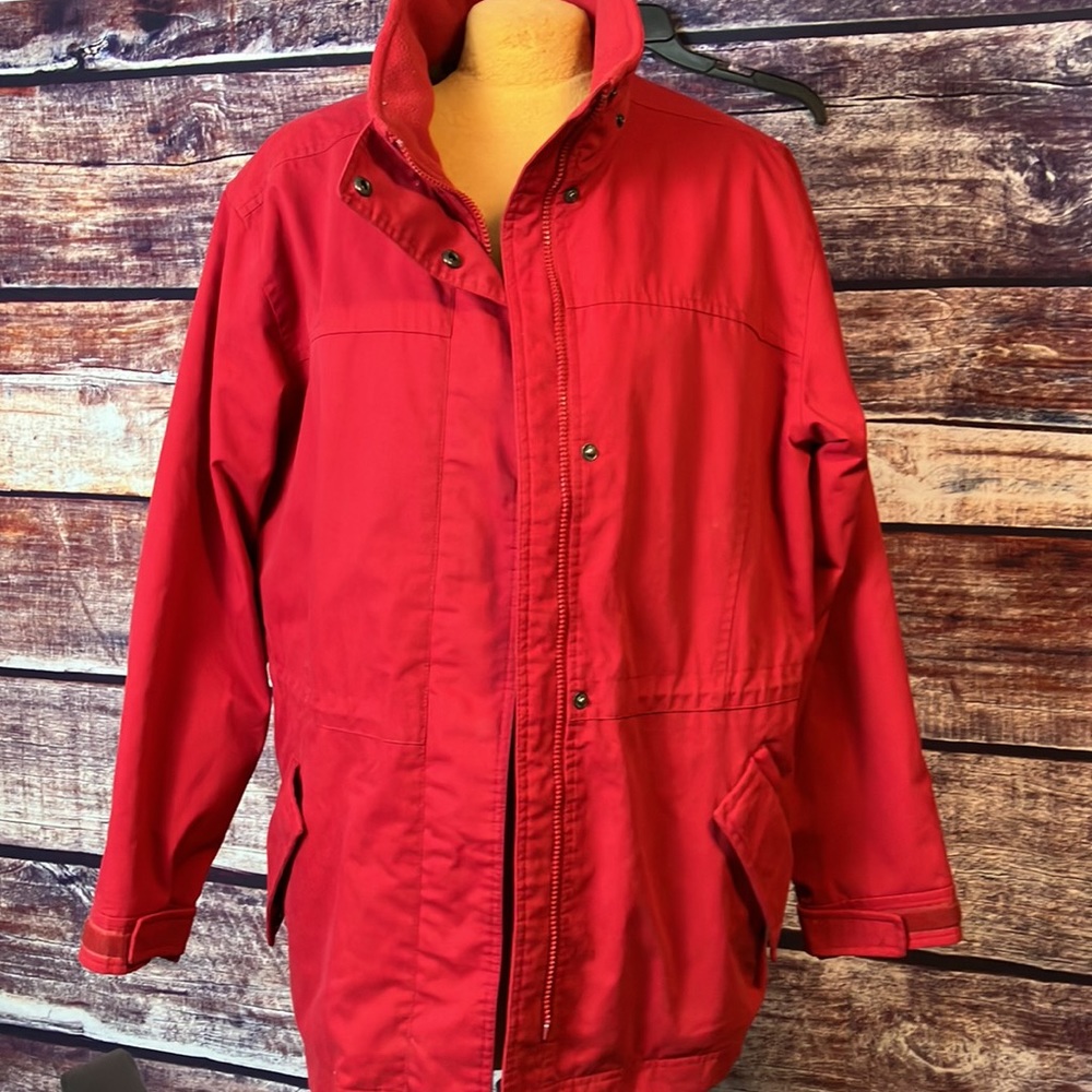 Pacific Trail Coat Chores Work Red Size Medium M Drawstring Women’s - Picture 12 of 14